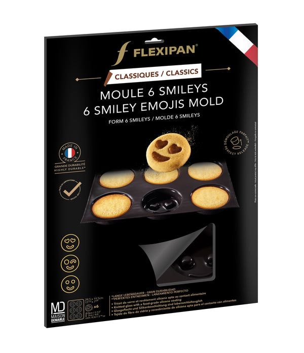 Flexipan 6 Smiley Emojis Mold 